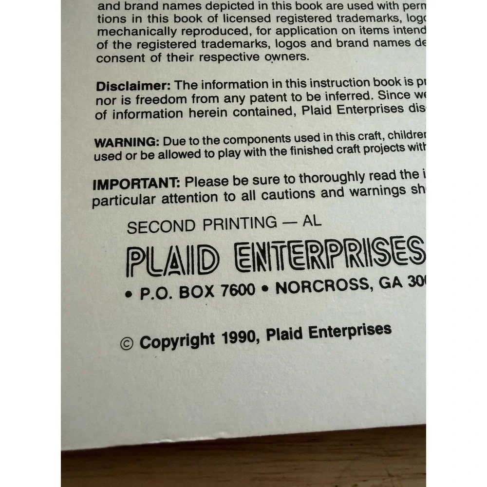 Old Fashioned Labels To Paint‎ Book 1990 Connie D Williams Plaid Crafts